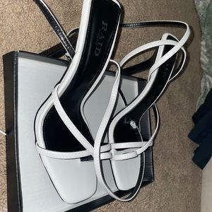 White strappy heel